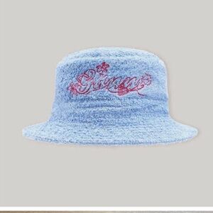NWOT GANNI Beach Terry Bucket Hat Blue Size M/L